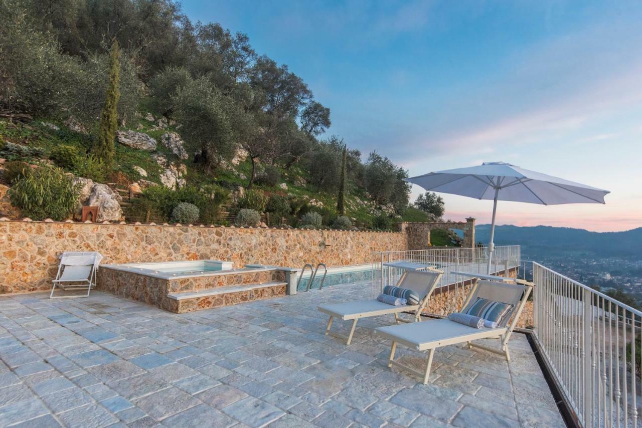 Charming Farmhouse In The Hills, Private Pool, Sea View, Dream Panorama กาไมโยเร ภายนอก รูปภาพ