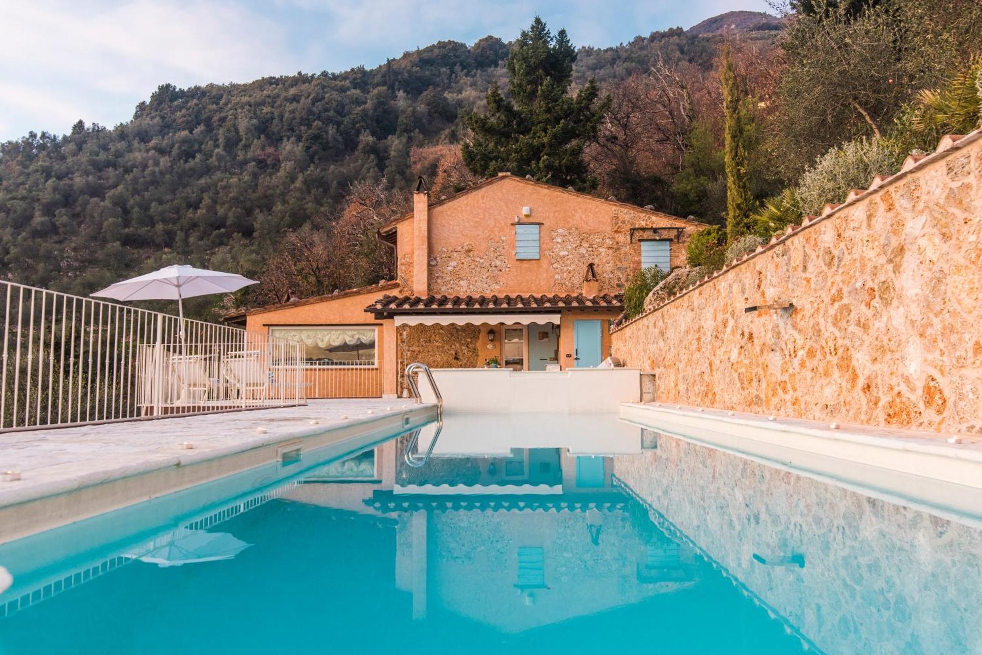 Charming Farmhouse In The Hills, Private Pool, Sea View, Dream Panorama กาไมโยเร ภายนอก รูปภาพ