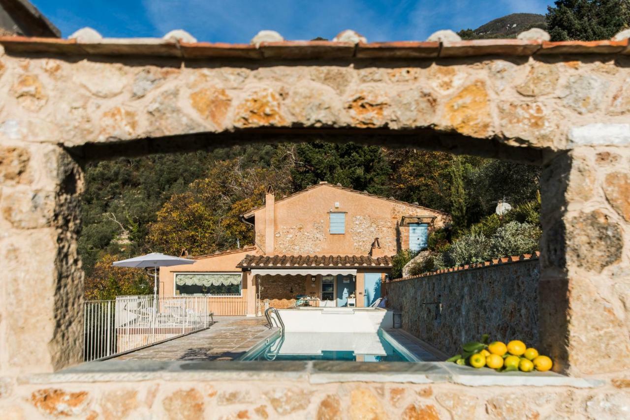 Charming Farmhouse In The Hills, Private Pool, Sea View, Dream Panorama กาไมโยเร ภายนอก รูปภาพ